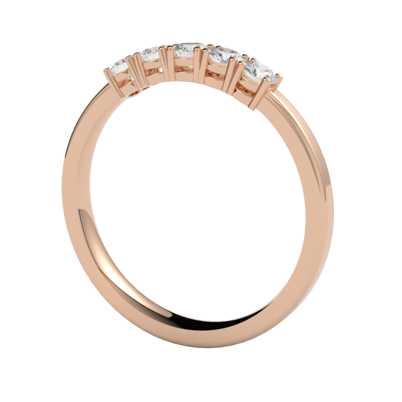 Pierścionek z diamentem Gloria – złoto różowe 750 – GOLDPORT